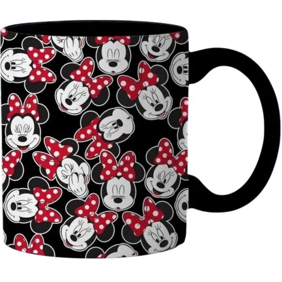 Disney Other - Disney Women's/Men's Minnie Mouse Ceramic Mug Red 14.oz Black
